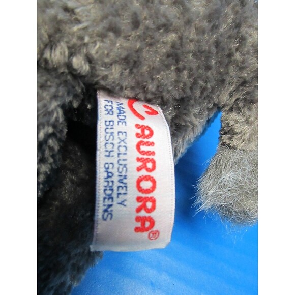 Aurora FLOPSIES Gray Rhino Bean Filled Stuffed Animal Plush Toy 10" - Picture 6 of 7